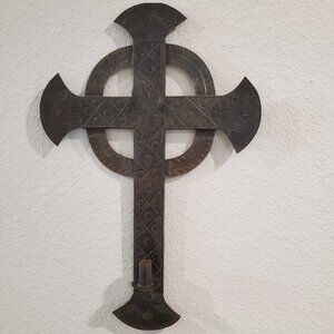 Lightweight Metal Celtic Wall Cross